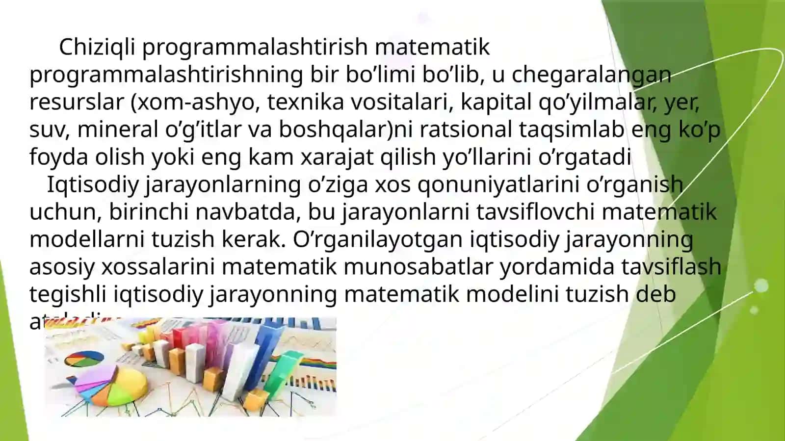 IQTISODIY MODELLARNI TUZISHDA CHIZIQLI PROGRAMMA 2