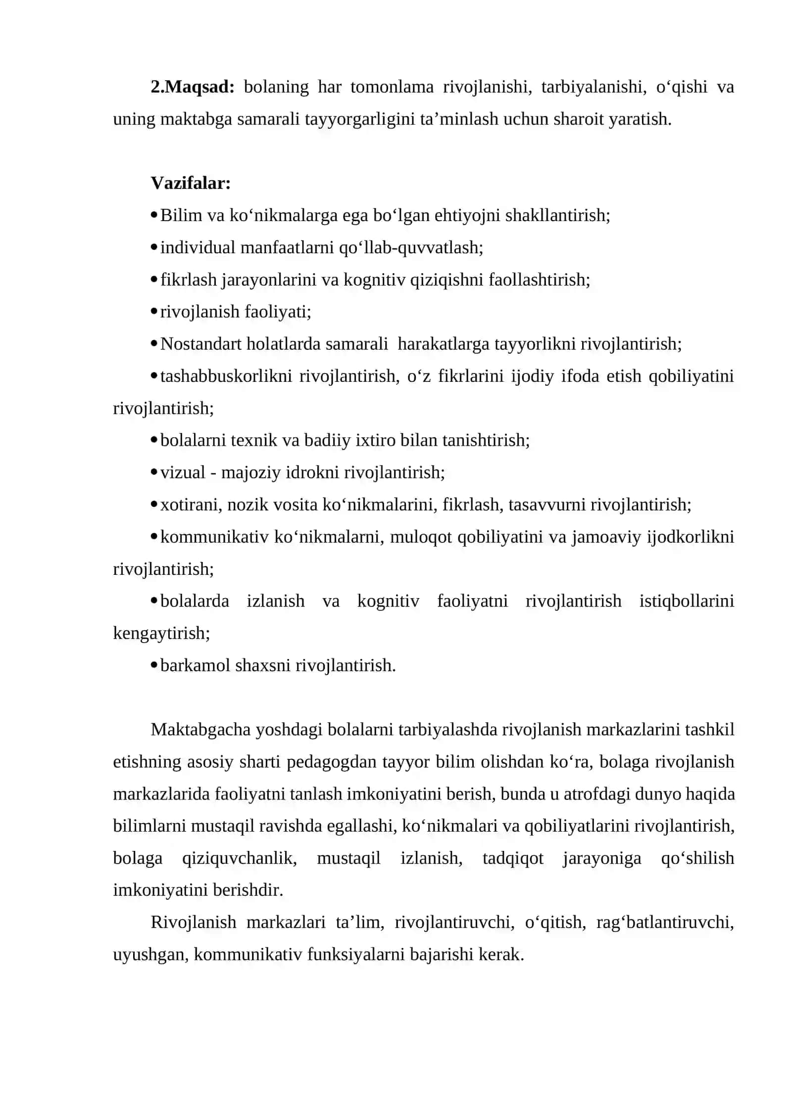 ILK QADAM DAVLAT O’QUV DASTURI 2