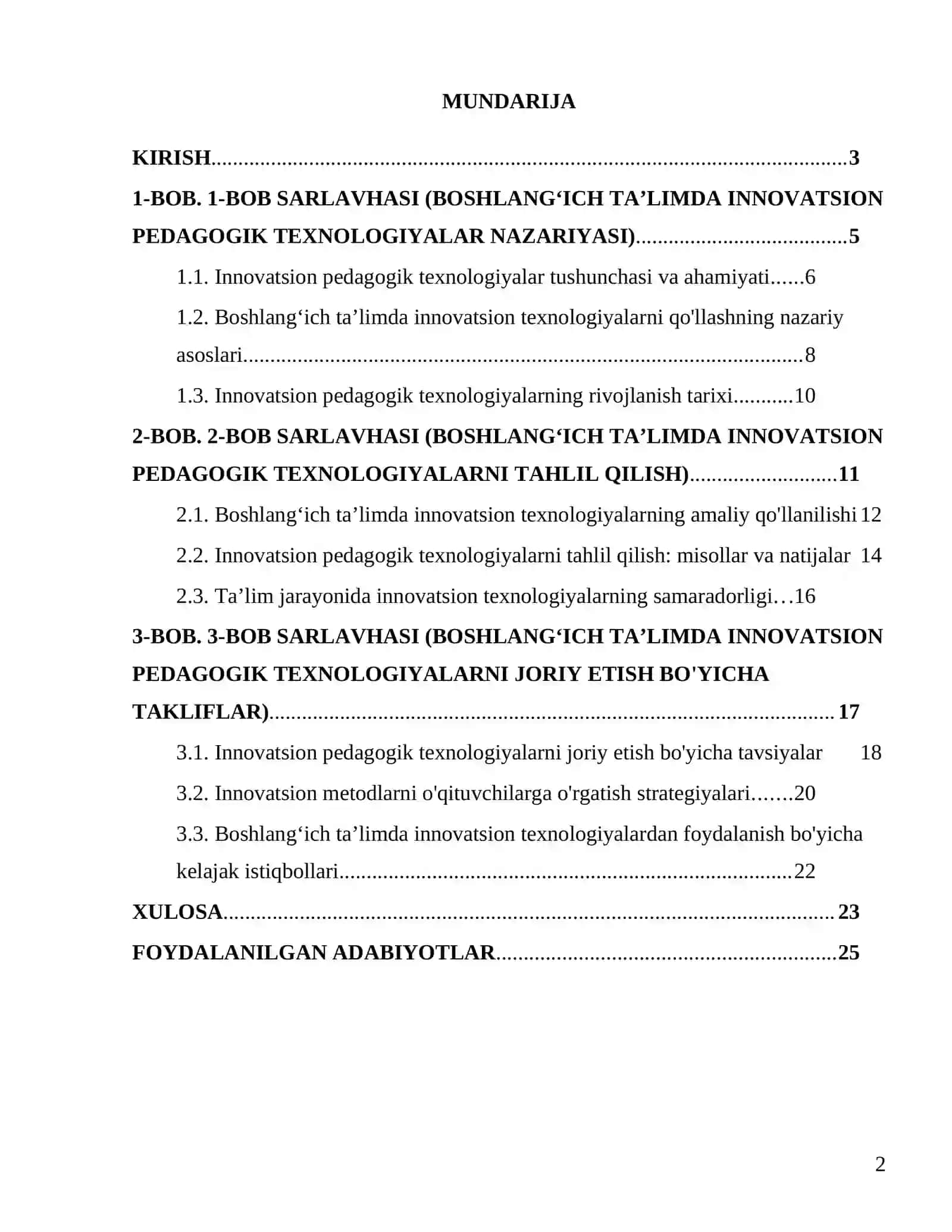 Boshlangʻich taʼlimda innovatsion pedagogik texnologiyalardan foydalanish 2
