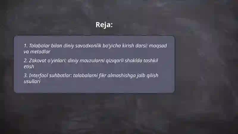Zakovat o'yinlari: diniy mavzularni qiziqarli shaklda tashkil etish 2