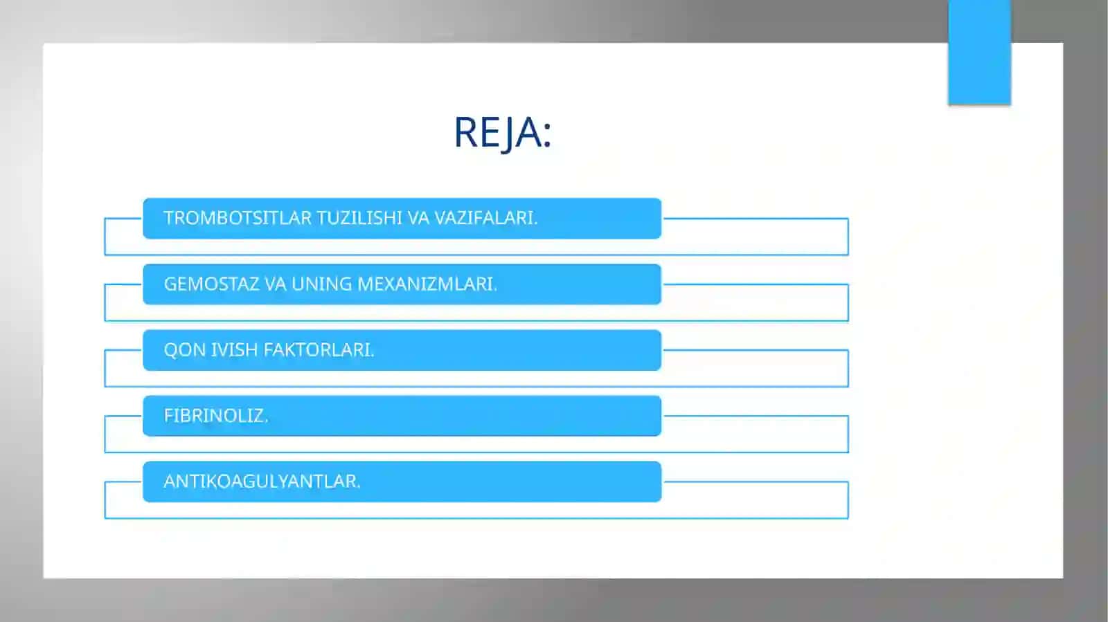 KAMQONLIK.GEMOSTAZ. QON GURUHLARI.REZUS FAKTOR. QON QUYISH ASOSLARI 2