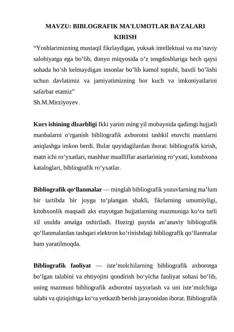 BIBLOGRAFIK MA'LUMOTLAR BA'ZALARI 2