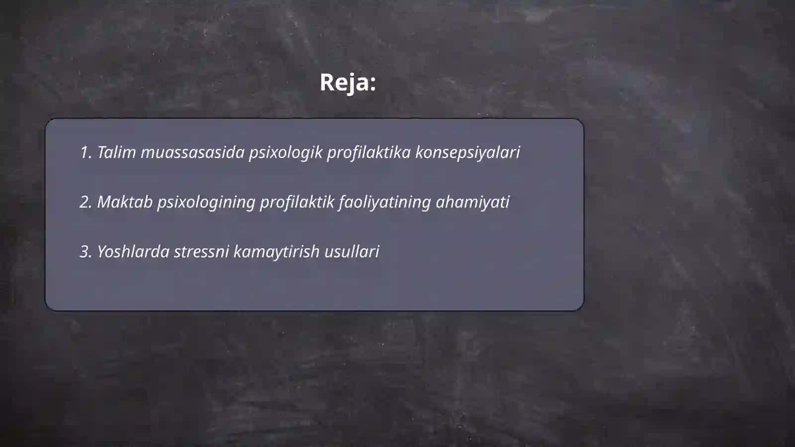 Talim muassasasi psixologning profilaktik faoliyati 2