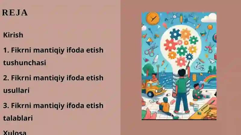 Fikrni mantiqiy ifoda etish usullari va talablari 2