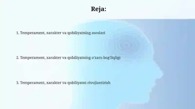 Temperament xarakter va qobiliyat 2