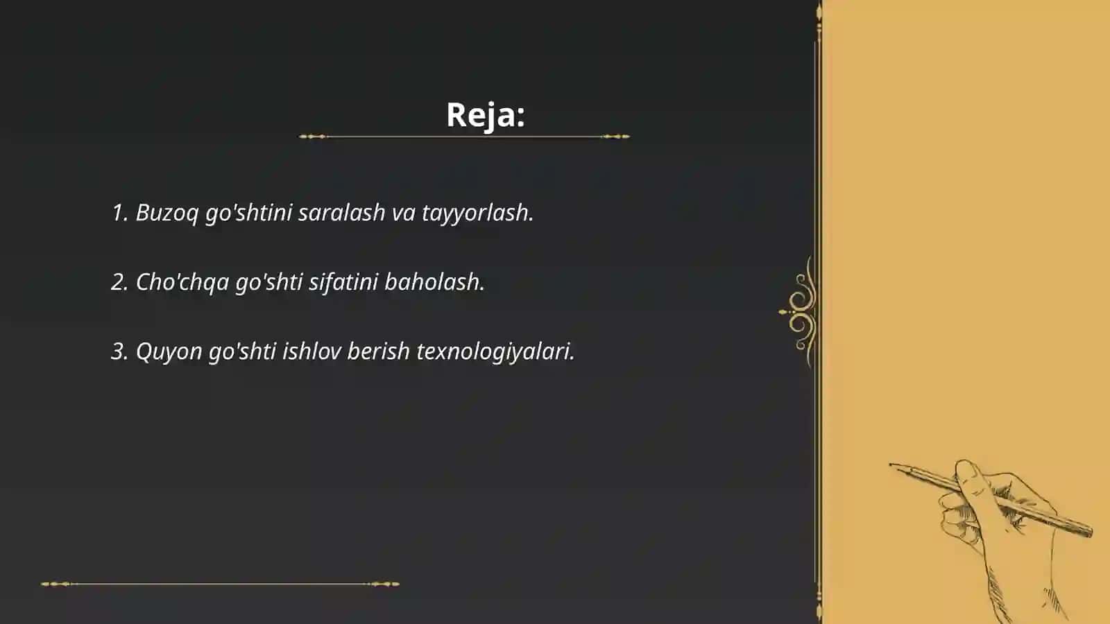 Buzoq,choʻchqa va quyon goʻshtini qayta ishlash 2