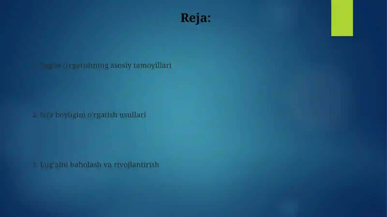 Leksikani oʻrgatish 2