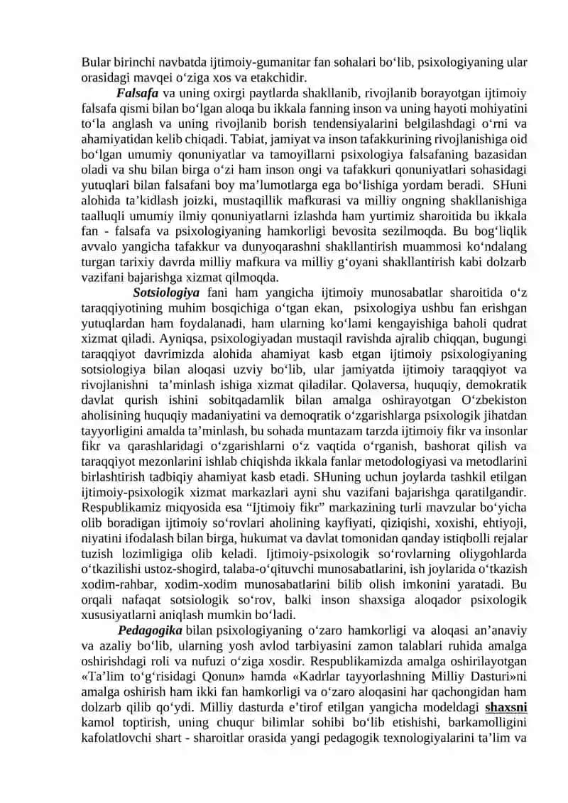 PSIXOLOGIYANING TADQIQOT METODLARI VA TARMOQLARI 2