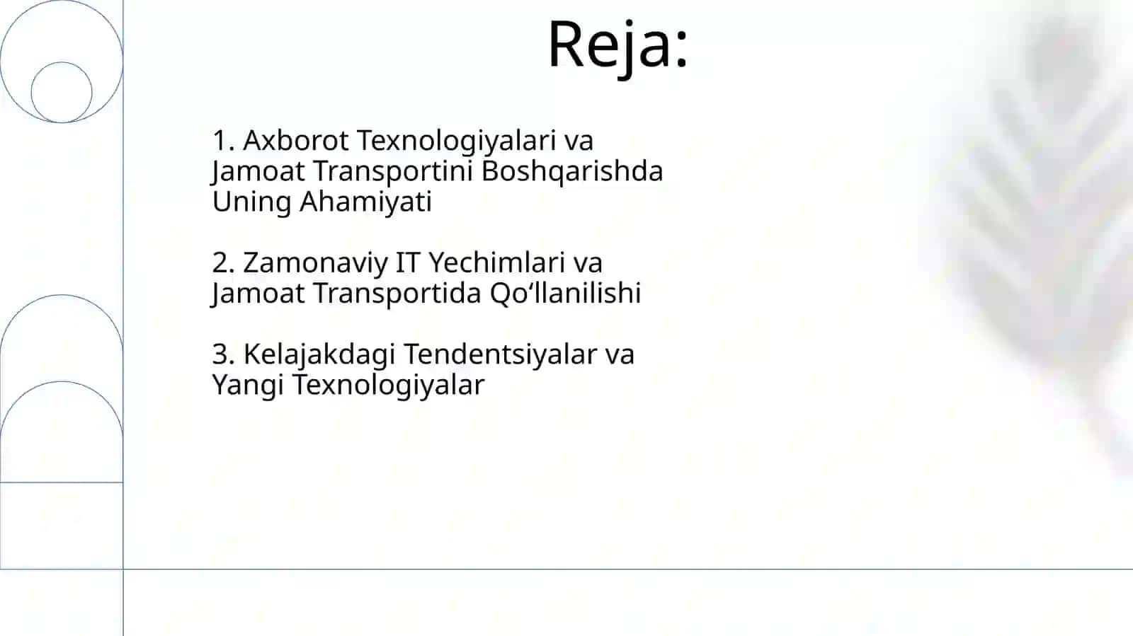 Axborot Texnologiyalari va Jamoat Transportini Boshqarish 2