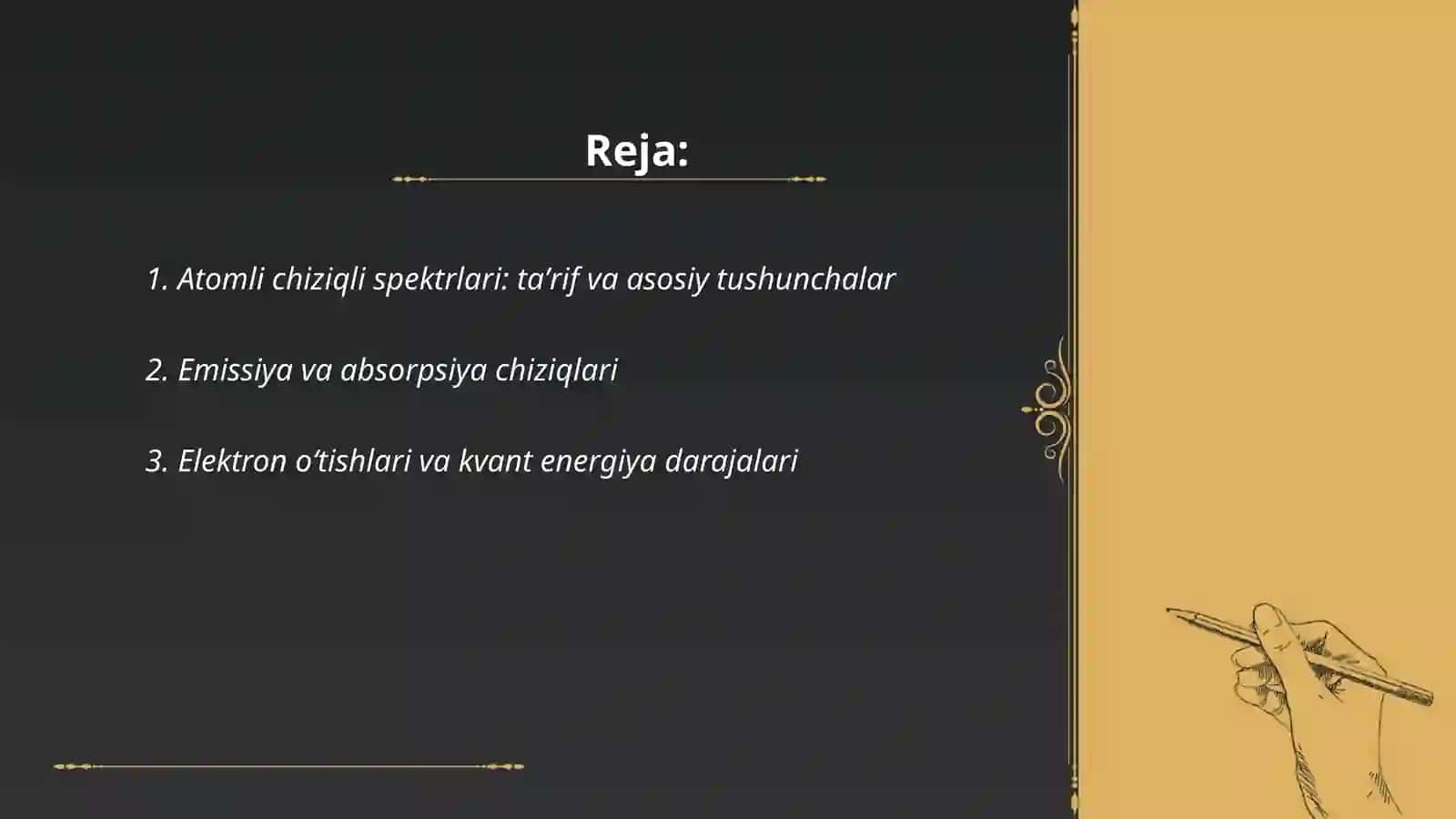 Atomli chiziqli spektrlari 2