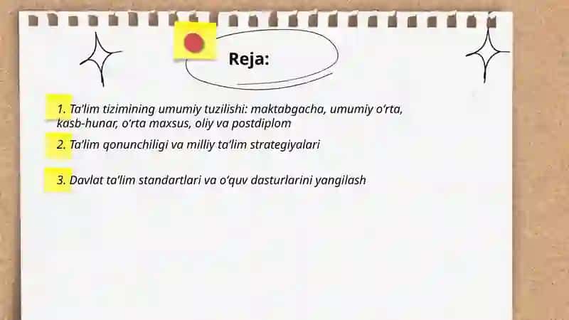 Oʼzbekiston Respublikasida taʼlim tizimi 2