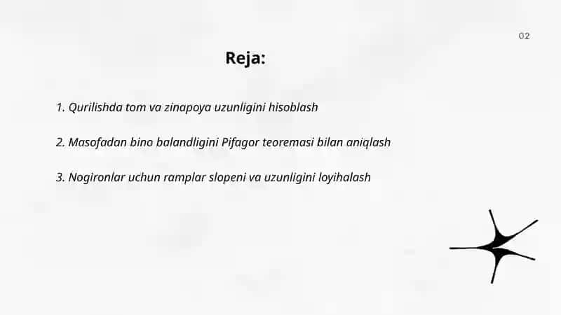 Pifagor teoremasini real hayotdagi tatbiqlari 2
