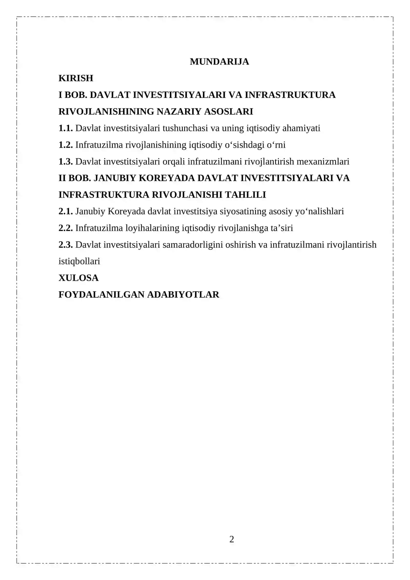DINAMIK IQTISODIYOT KURS ISHI 2