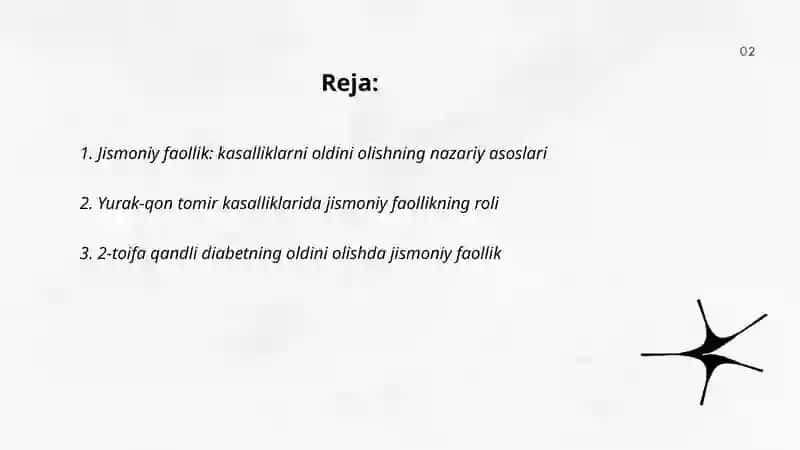 Jismoniy faollik - kasalliklarning oldini olishning muhim omili sifatida 2