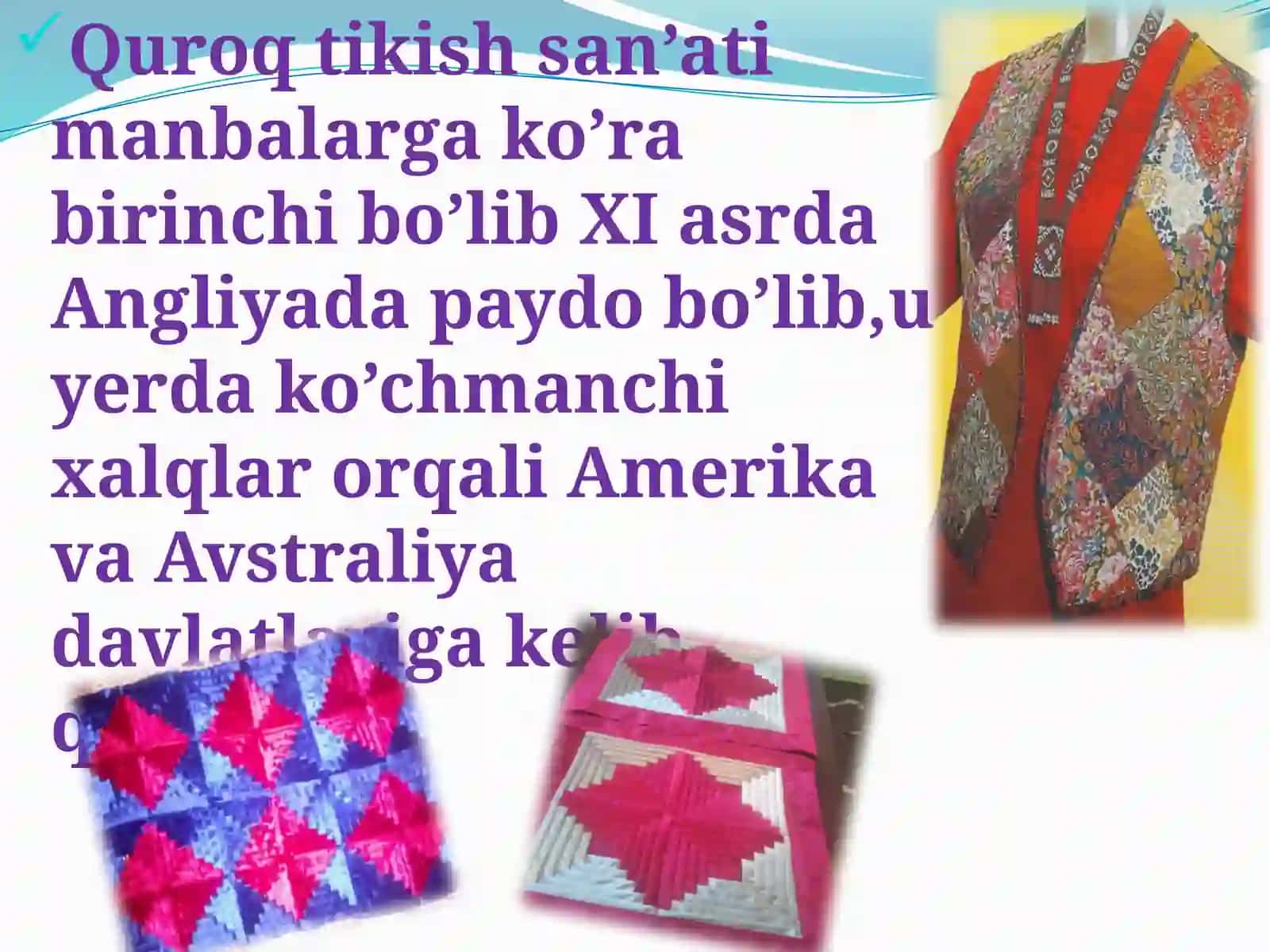 Xalq   hunarmandchiligida   “QUROQCHILIK”  san’ati 2