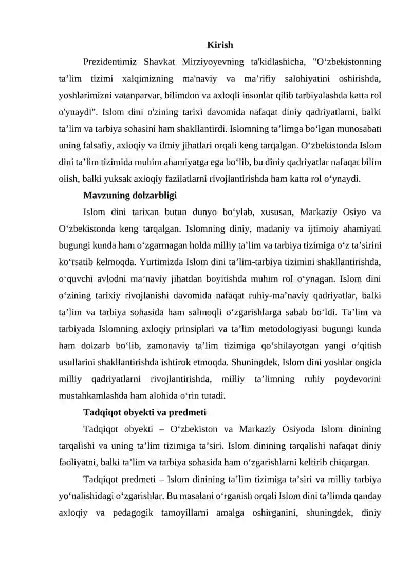 Islom dinining tarqalishi va uning milliy taʼlim tarbiyaga taʼsiri 2