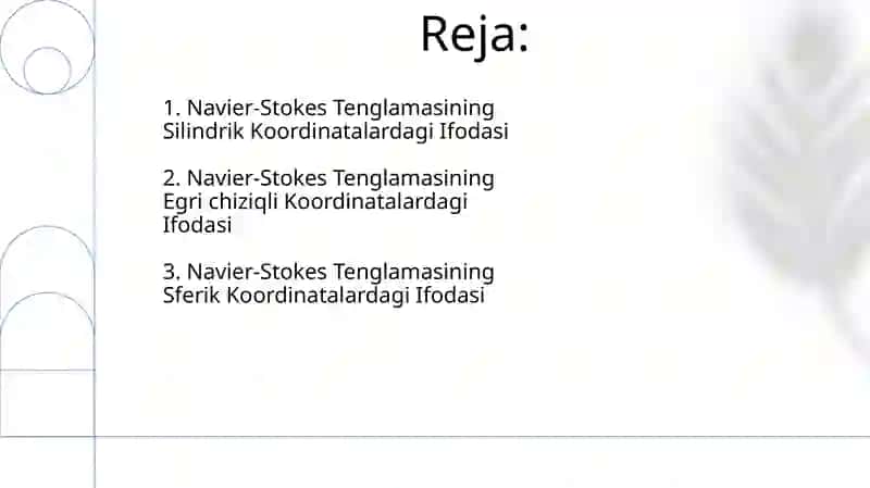Navier-Stokes Tenglamasi 2