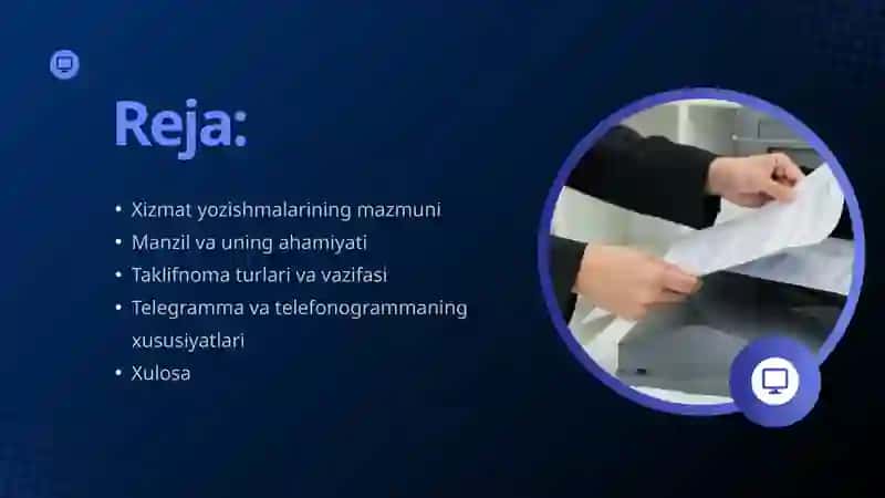 Xizmat yozishmalari 2