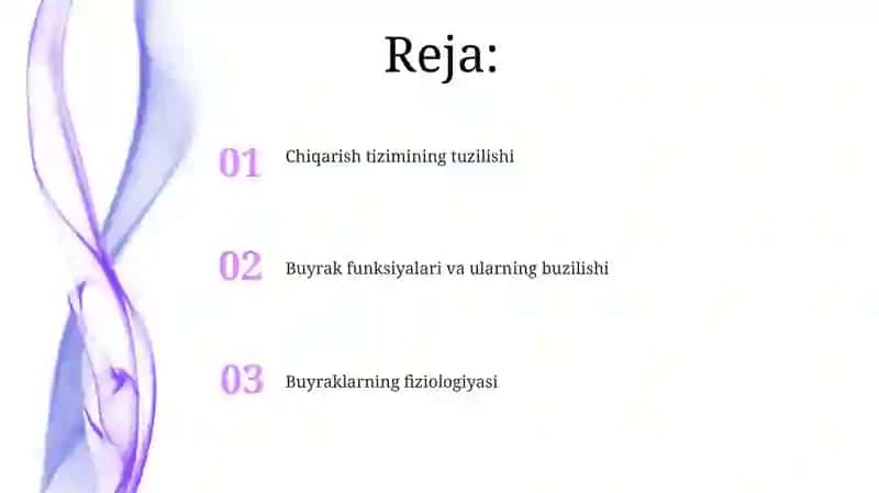 Ayiruv sistemasi. Buyraklar fiziologiyasi 2