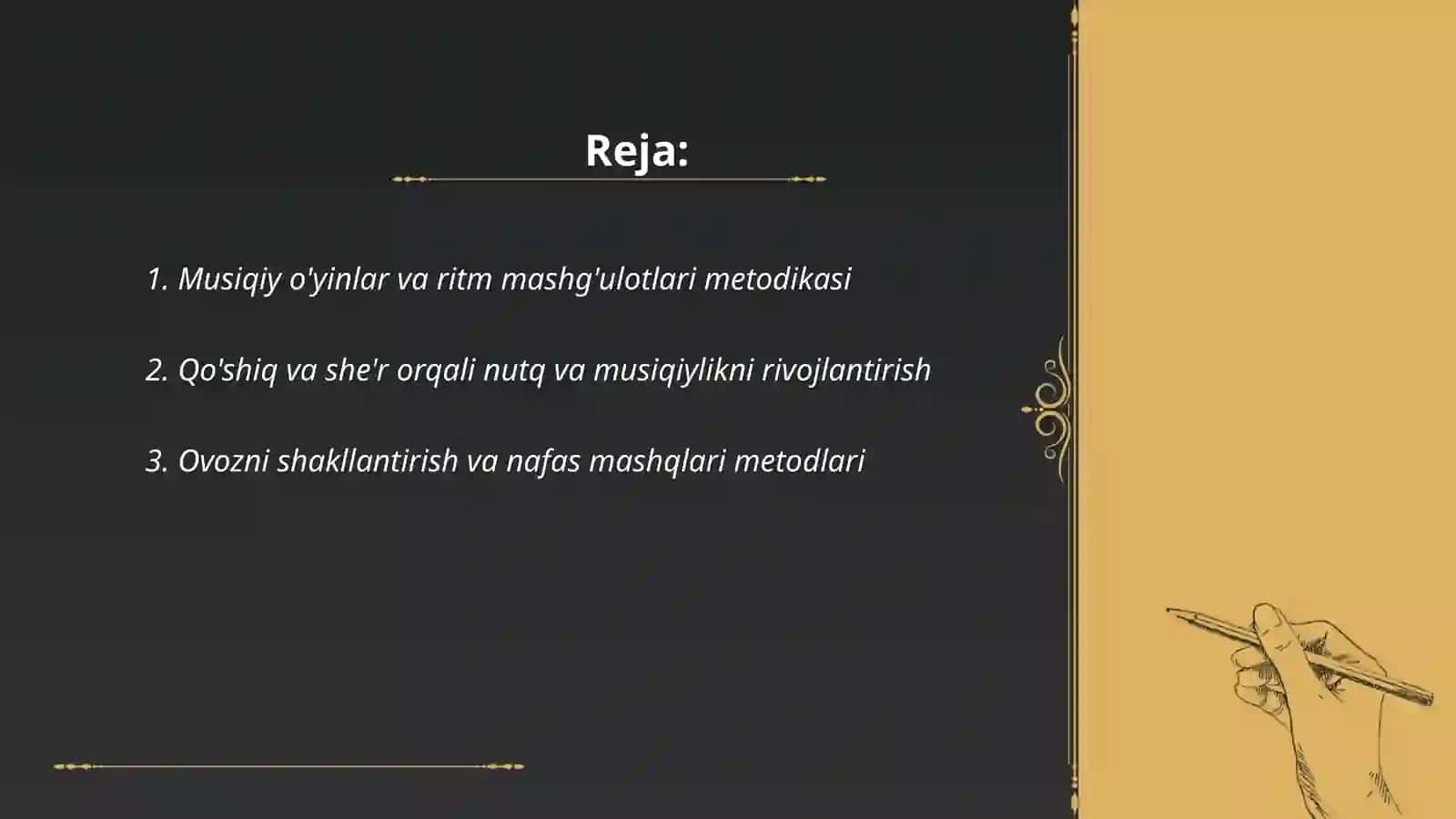 Musiqiy tarbiya berish metodlari 2
