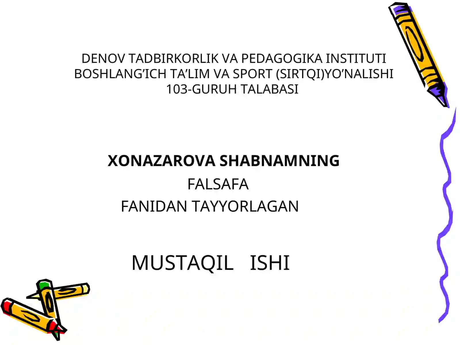 ONTOLOGIK VA MUNOSABATDOSH KATEGORIYALARNING UYG’UNLIGI 2