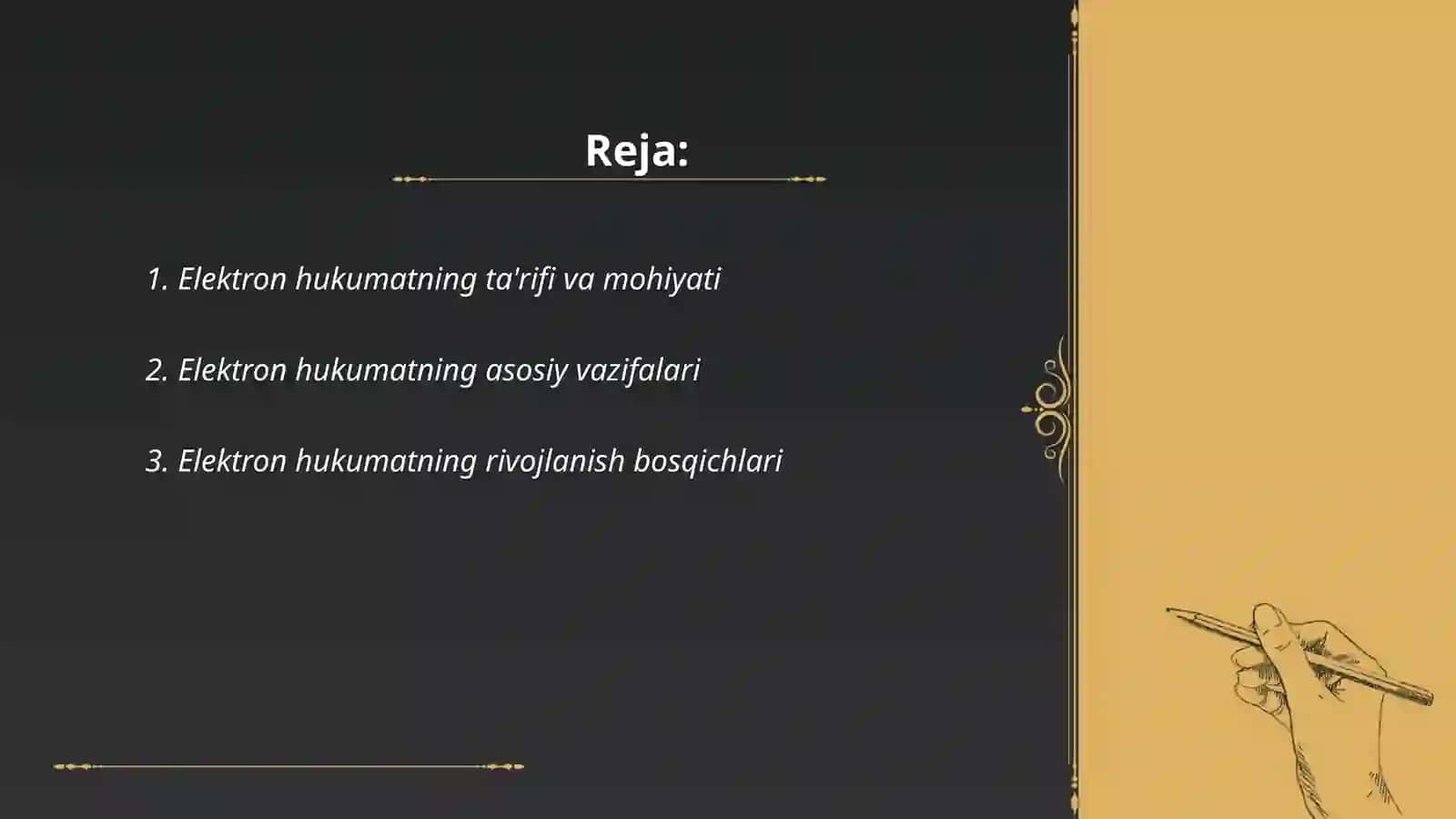 Elektron hukumat modellarining o’ziga xos xususiyatlari 2