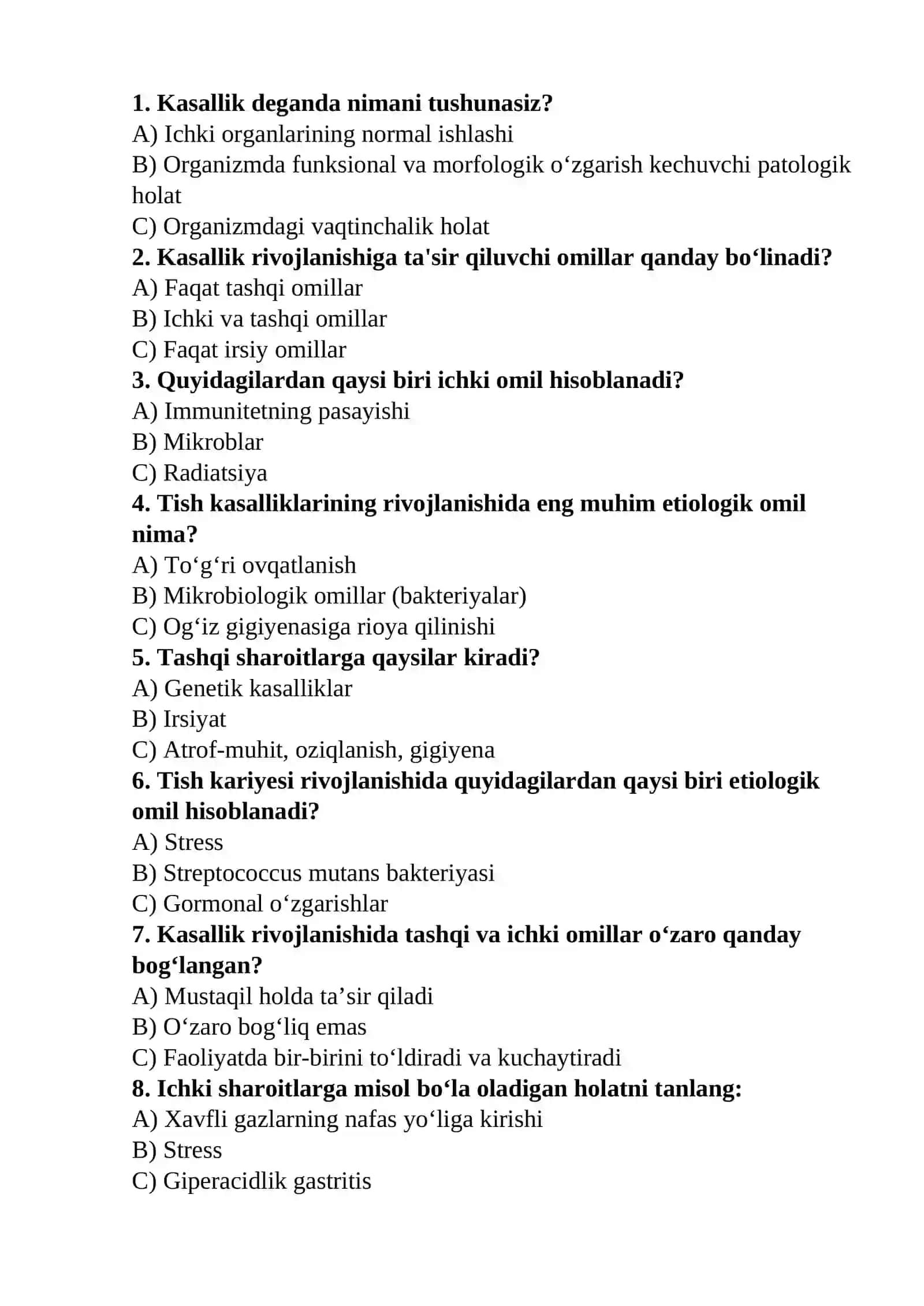Kasallikning rivojlanishida tashqi va ichki sharoitlarning ahamiyati 2