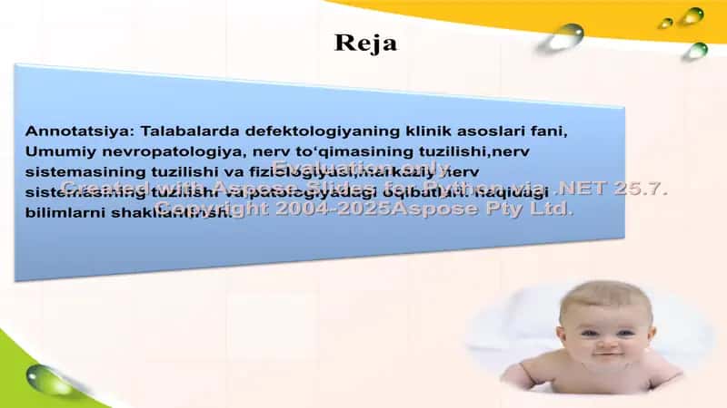 Defektologiyaning klinik asoslari faniga ta’rif. Nevrologiyaning tarixi. Umumiy nevropatologiya 2