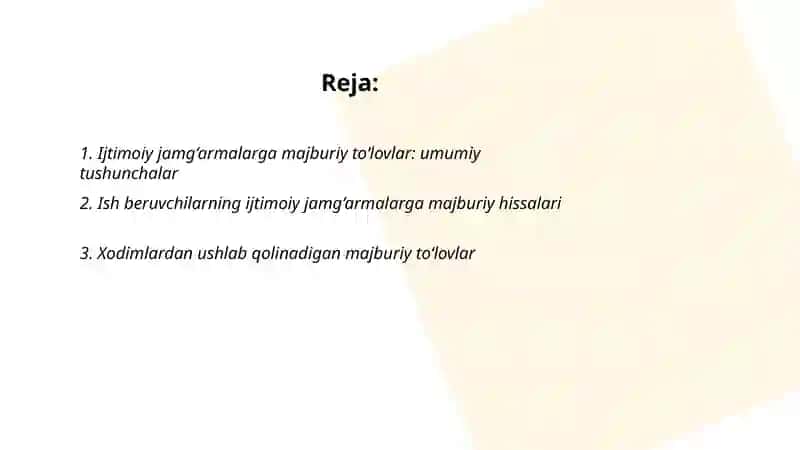 Ijtimoiy jamg‘armalarga majburiy to‘lovlar 2