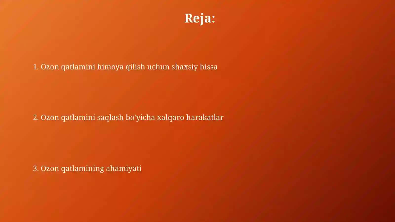 Ozon qatlami yemirilishiga qarshi kurashish kuni 2