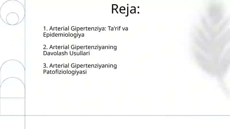 Arterial gipertenziyalar, patofiziologiyasi, davolash usullari 2