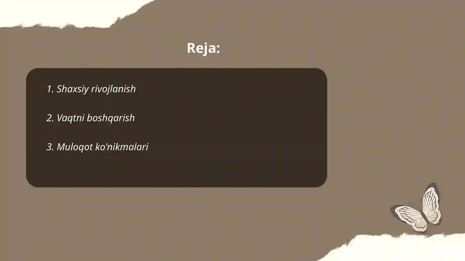 Shaxsning malaka va odatlari 2