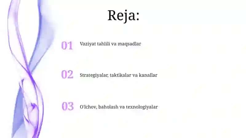 Marketing strategiyasi ishlab chiqarish 2