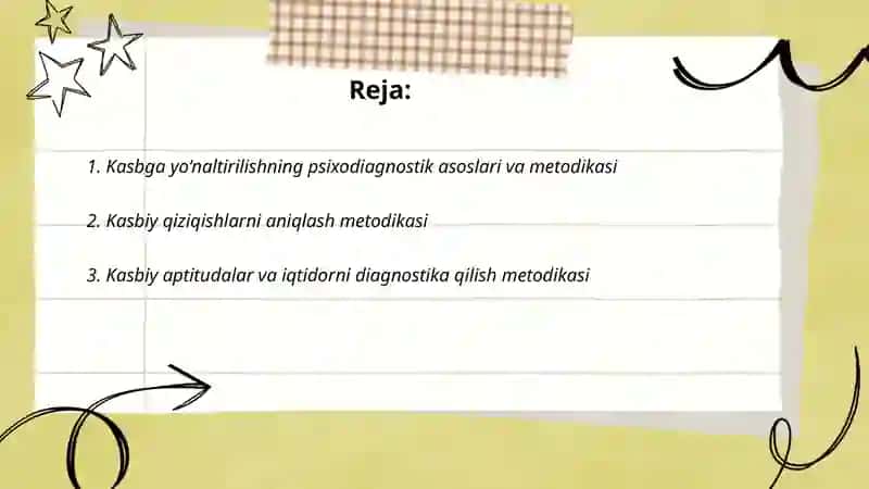 Kasbga yo‘naltirilishning diagnostik metodikasi 2