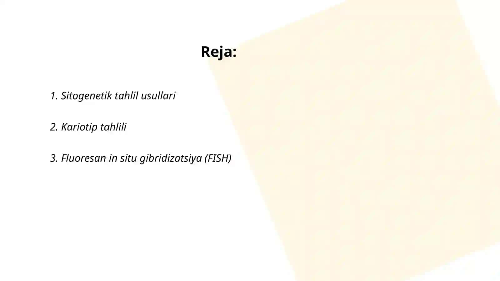 Odam genetikasining oʻrganish usullari 2