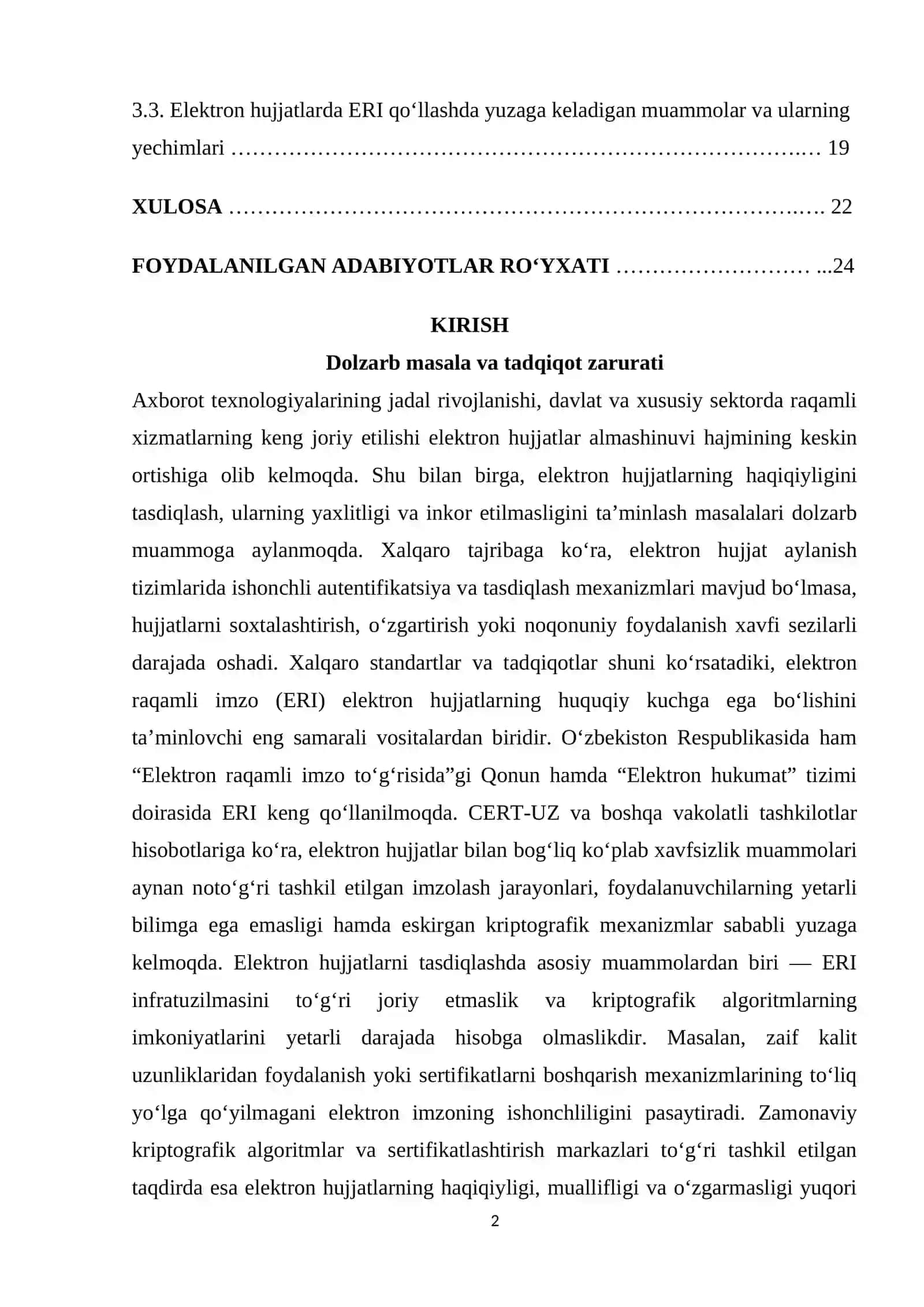 ELEKTRON HUJJATLARNI ELEKTRON RAQAMLI IMZO YORDAMIDA TASDIQLASH JARAYONINI TASHKIL ETISH 2
