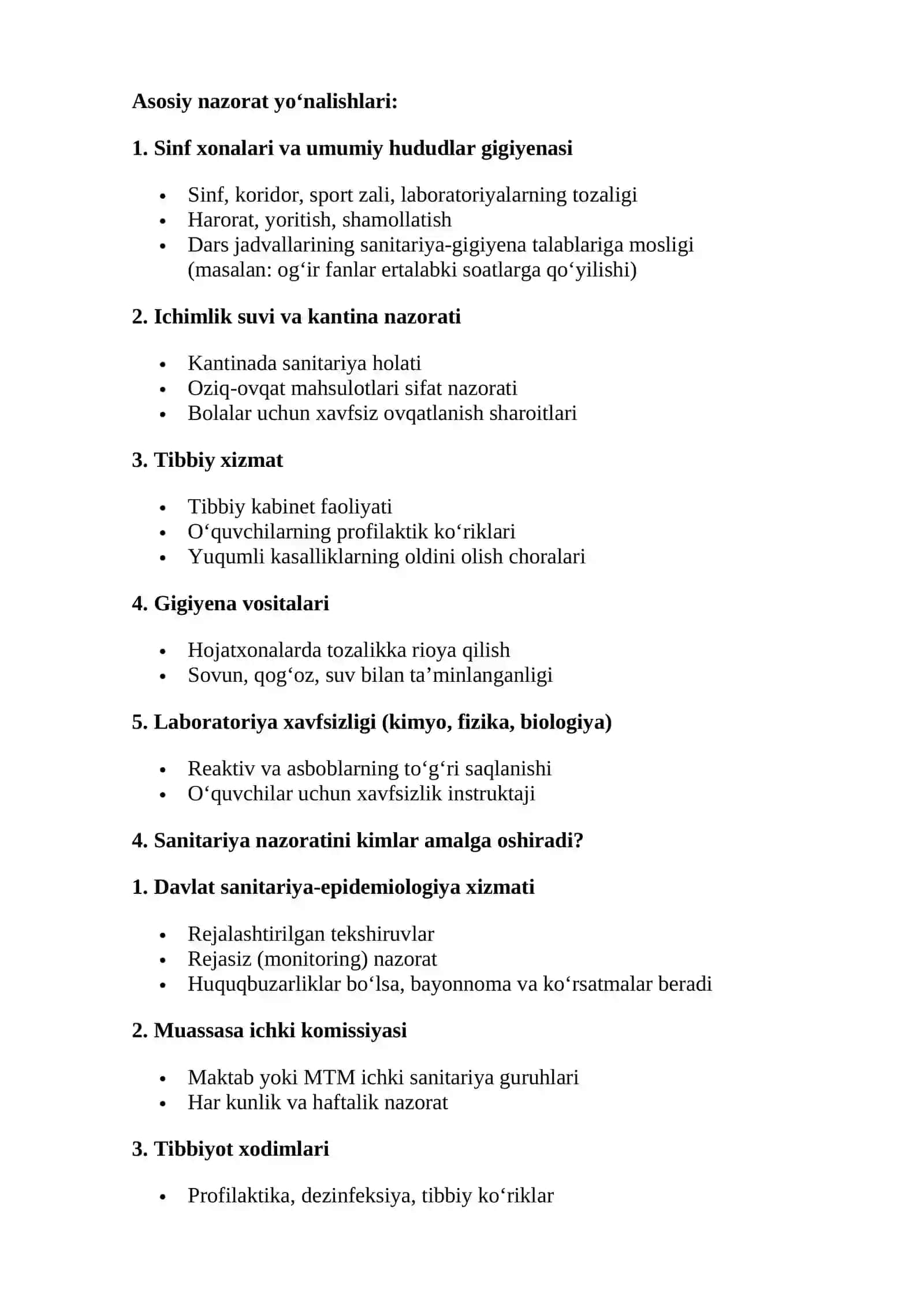 Sanitariya nazorati maktabgacha ta'lim muassasalarida 2