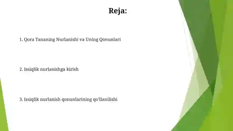 Issiqlik nurlanishi 2