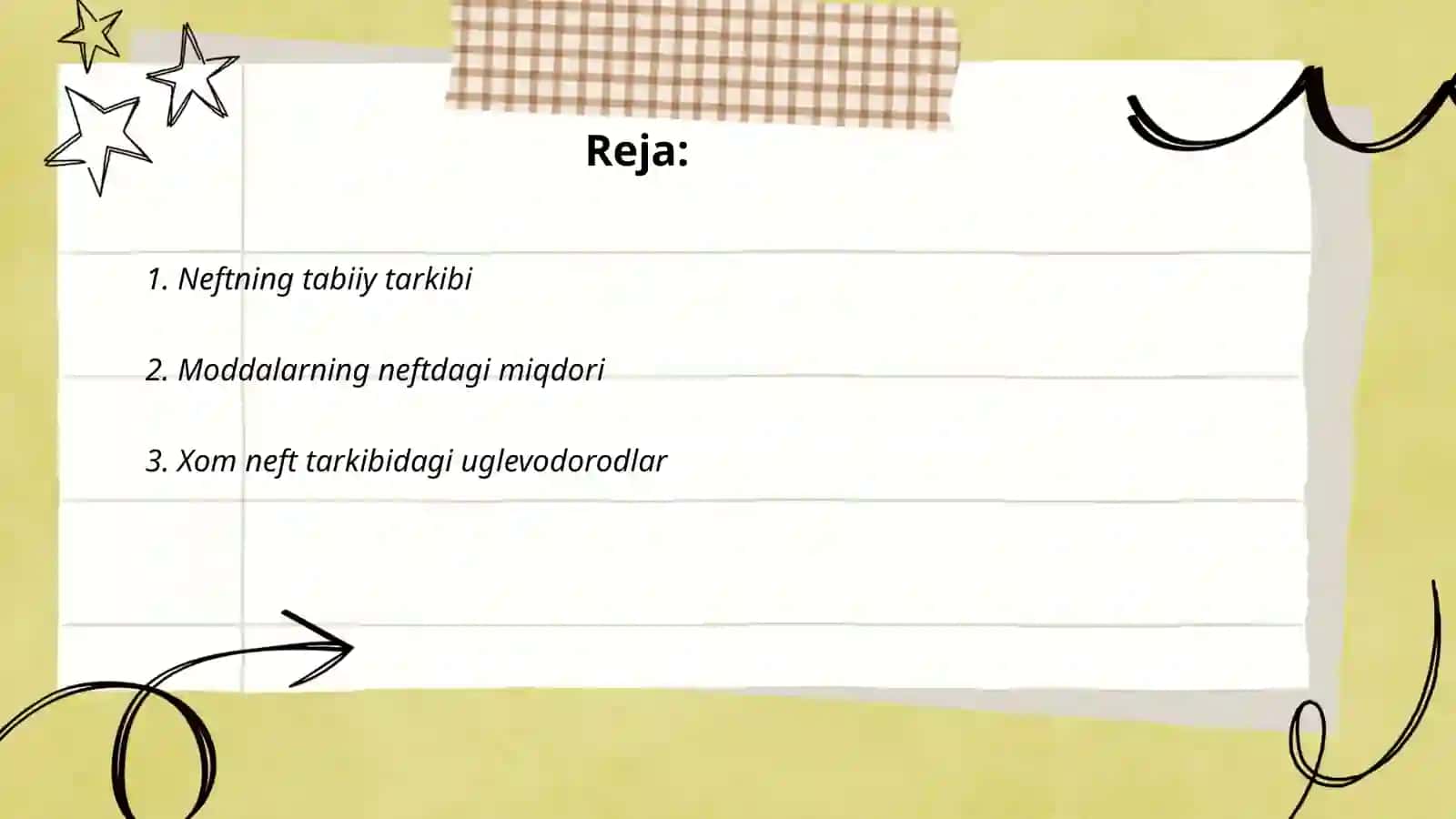 Neft tarkibidagi boshqa moddalarning mavjudligi 2
