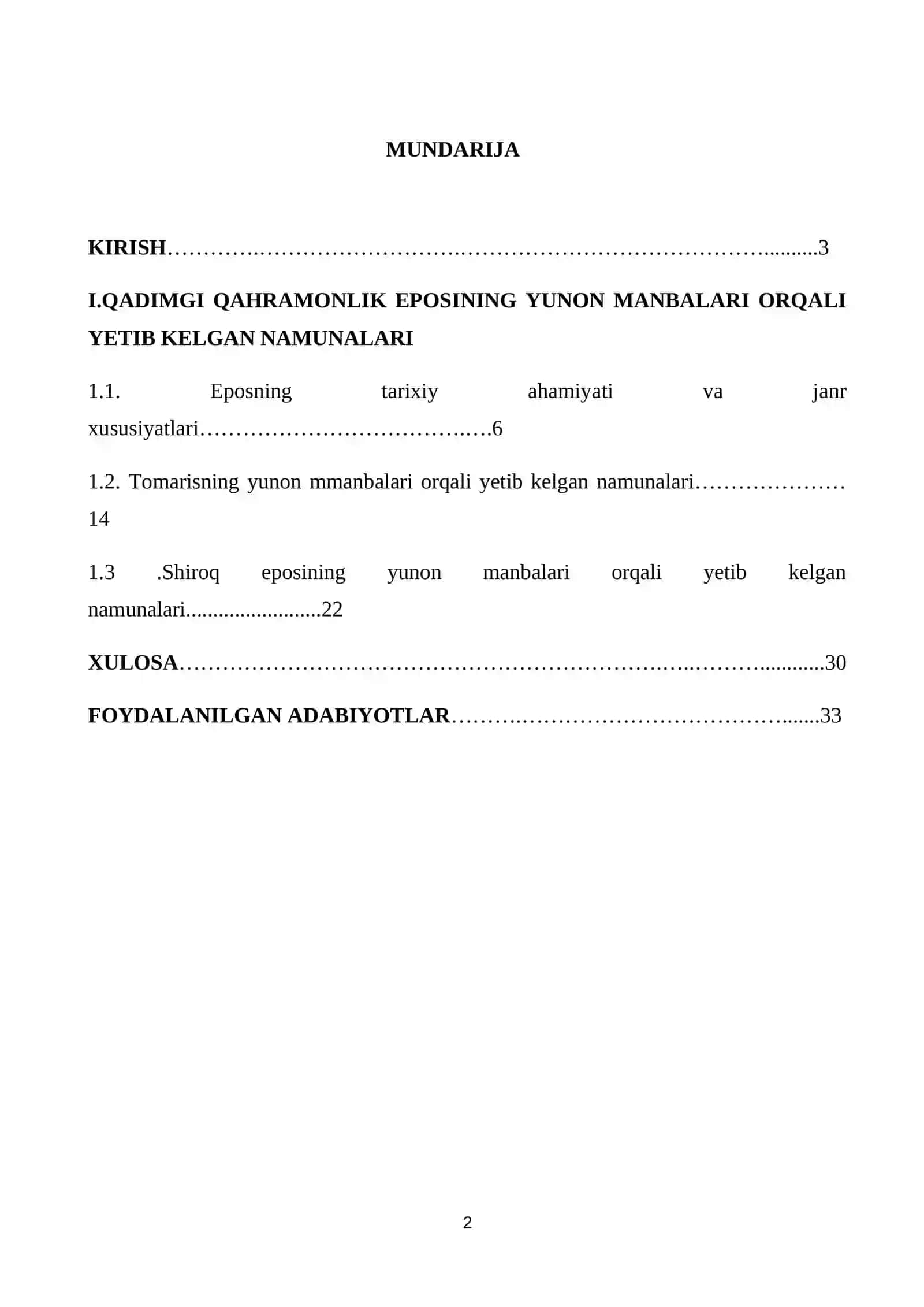 QADIMGI QAHRAMONLIK EPOSINING YUNON MANBALARI ORQALI YETIB KELGAN NAMUNALARI: TOMARIS, SHIROQ 2