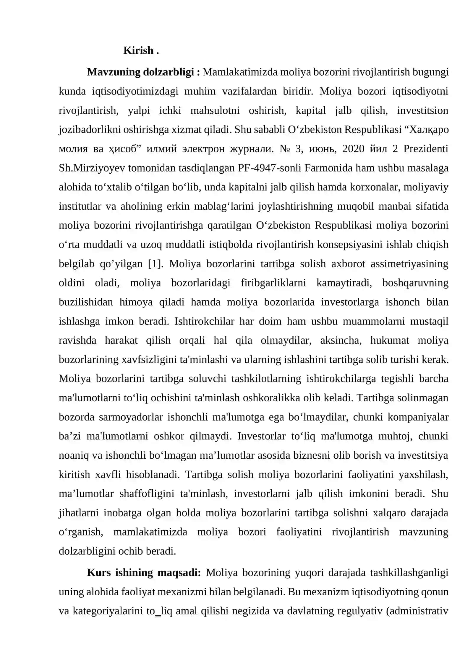 Moliya bozori fundamental tahili va etibor qaratadigan jihatlar 2