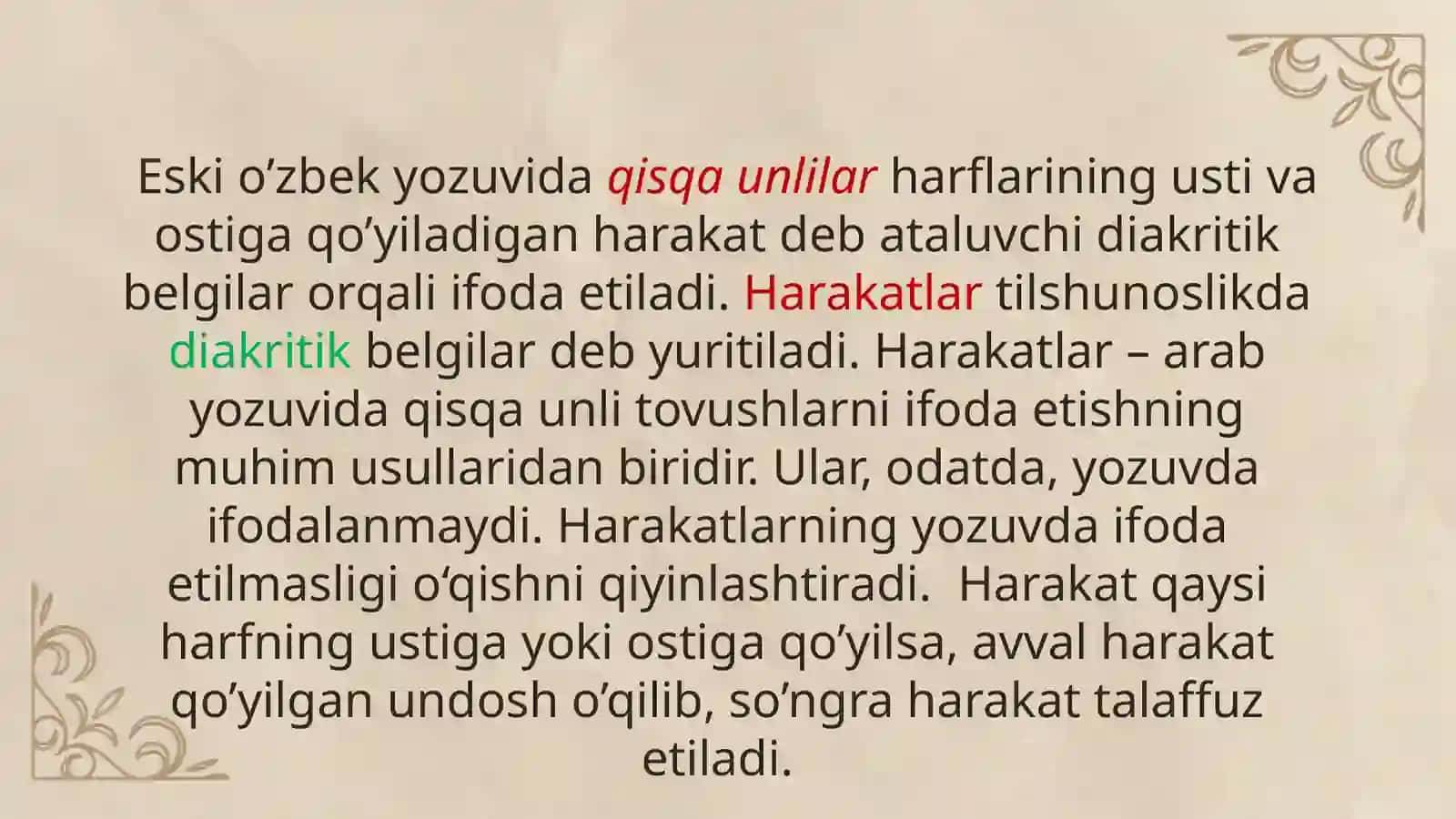 qisqa unlilar 2