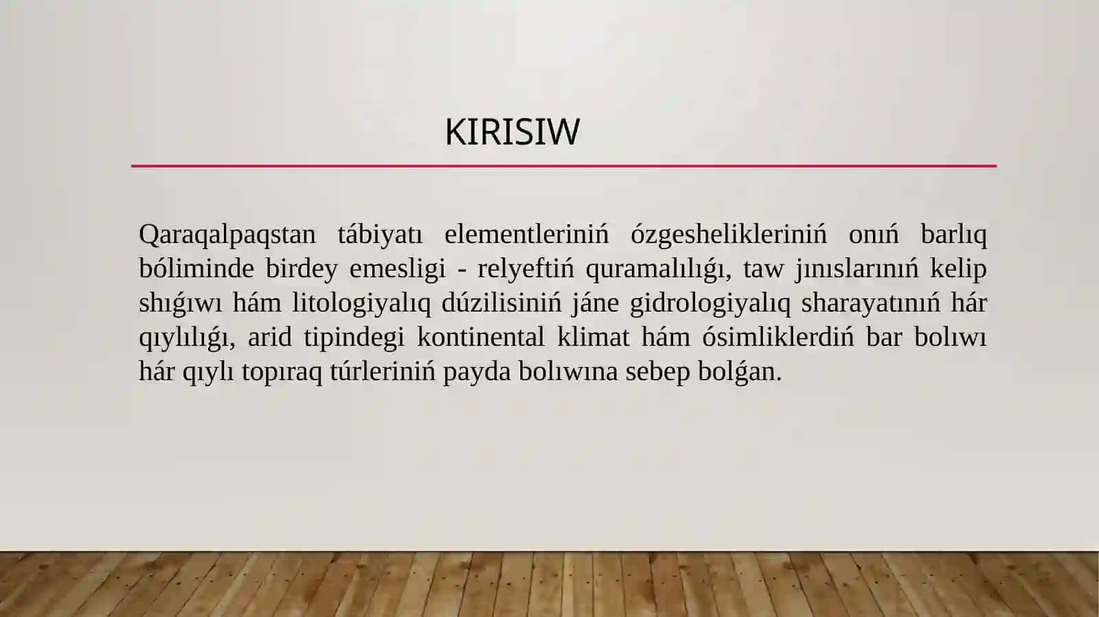 Qaraqalpaqstannin topiraqlari ha’m topiraq resurslari 2