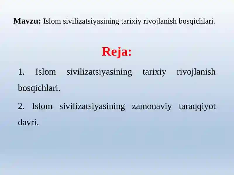 Islomsivilizatsiyasi 2