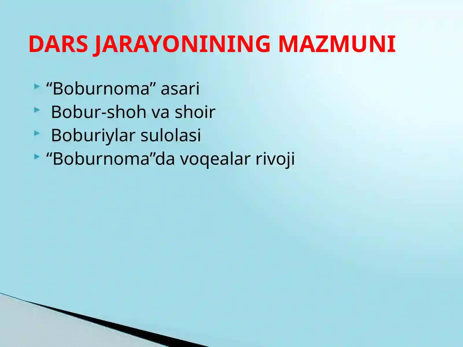 Boburnoma DARS TAQDIMOTI 2