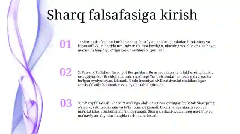 Falsafiy Taffakur Taraqiyot Bosqichlari.Sharq Falsafasi 2