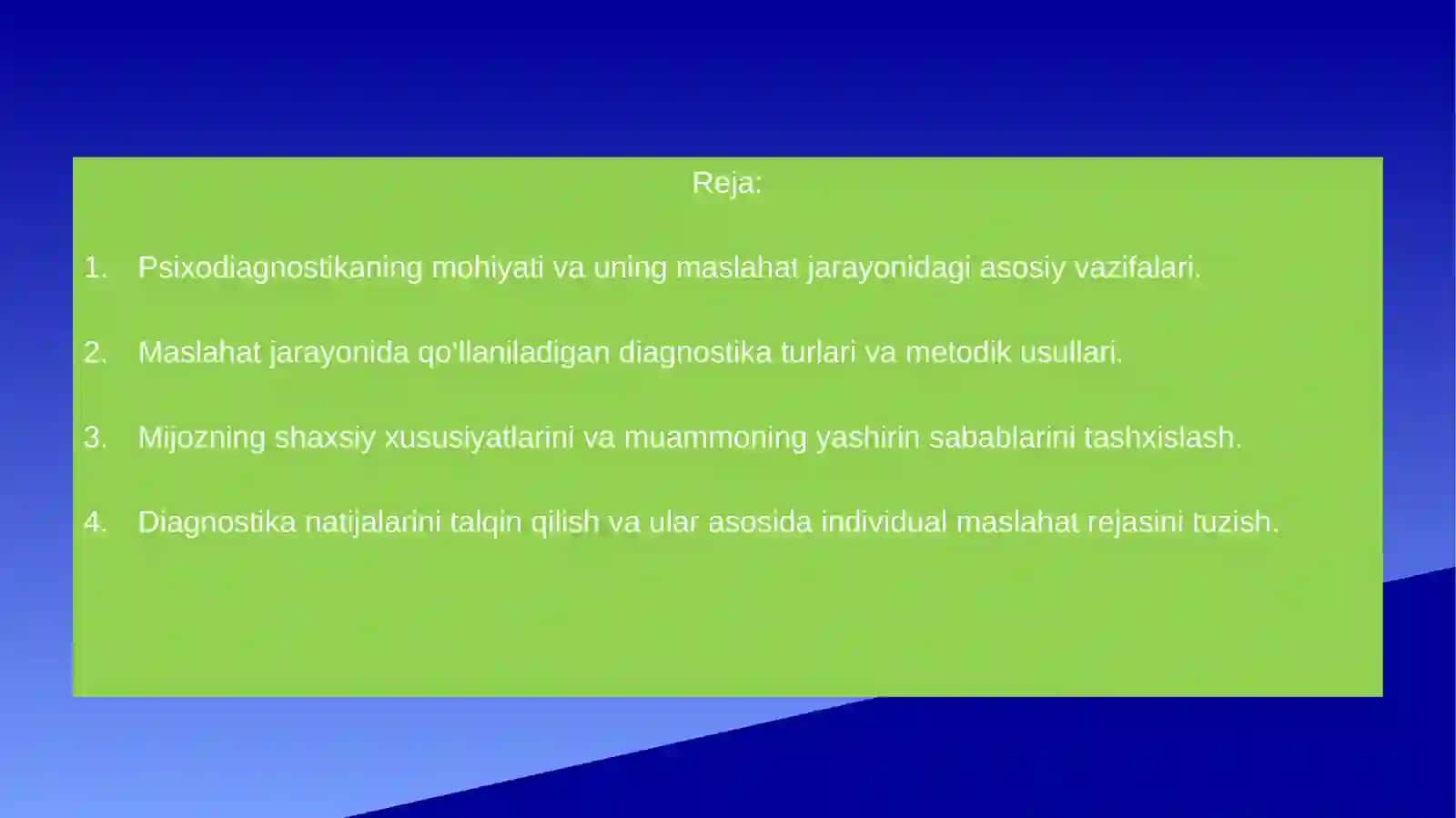 Psixologik konsultatsiyaning maxsus muomolar 2