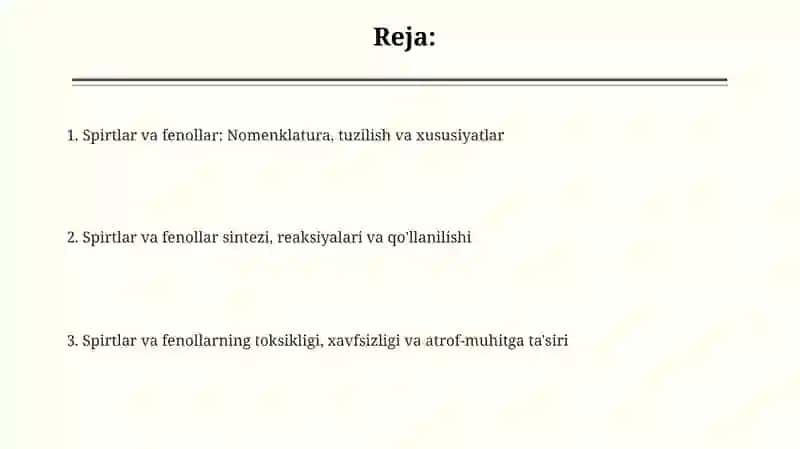 Spirtlar va fenollar 2