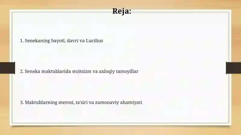 Senekaning "Lutsiliyga axloqiy xatlari" 2