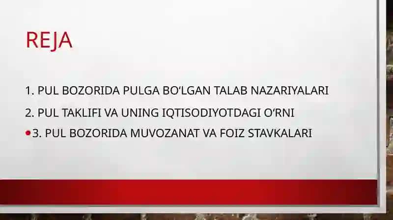 Pul bozoridagi talab va taklif nazariyalari 2